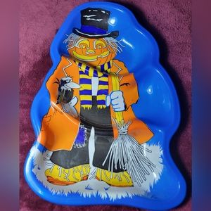 Vintage Halloween Decorative Plastic Divided Party Tray Disposable Reusable